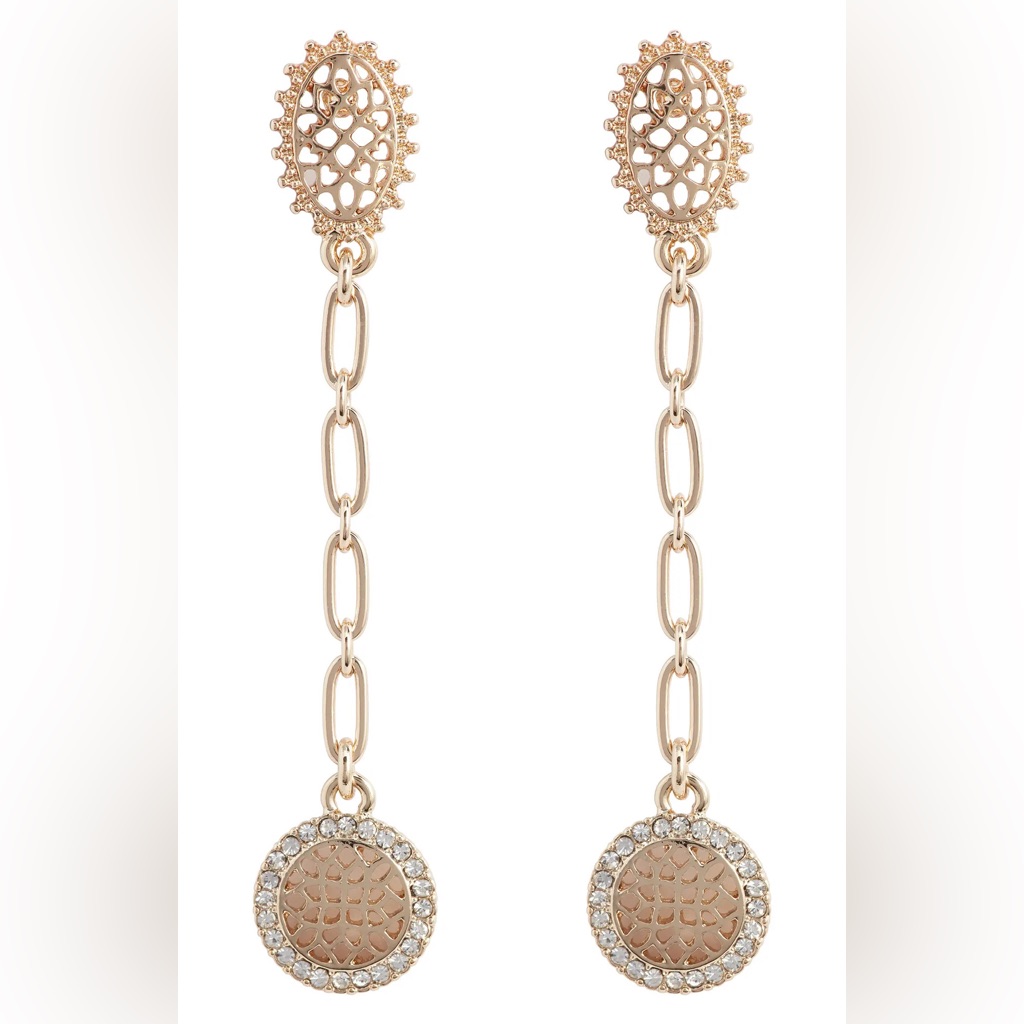 Crystal Linear Chain Dangle Earrings